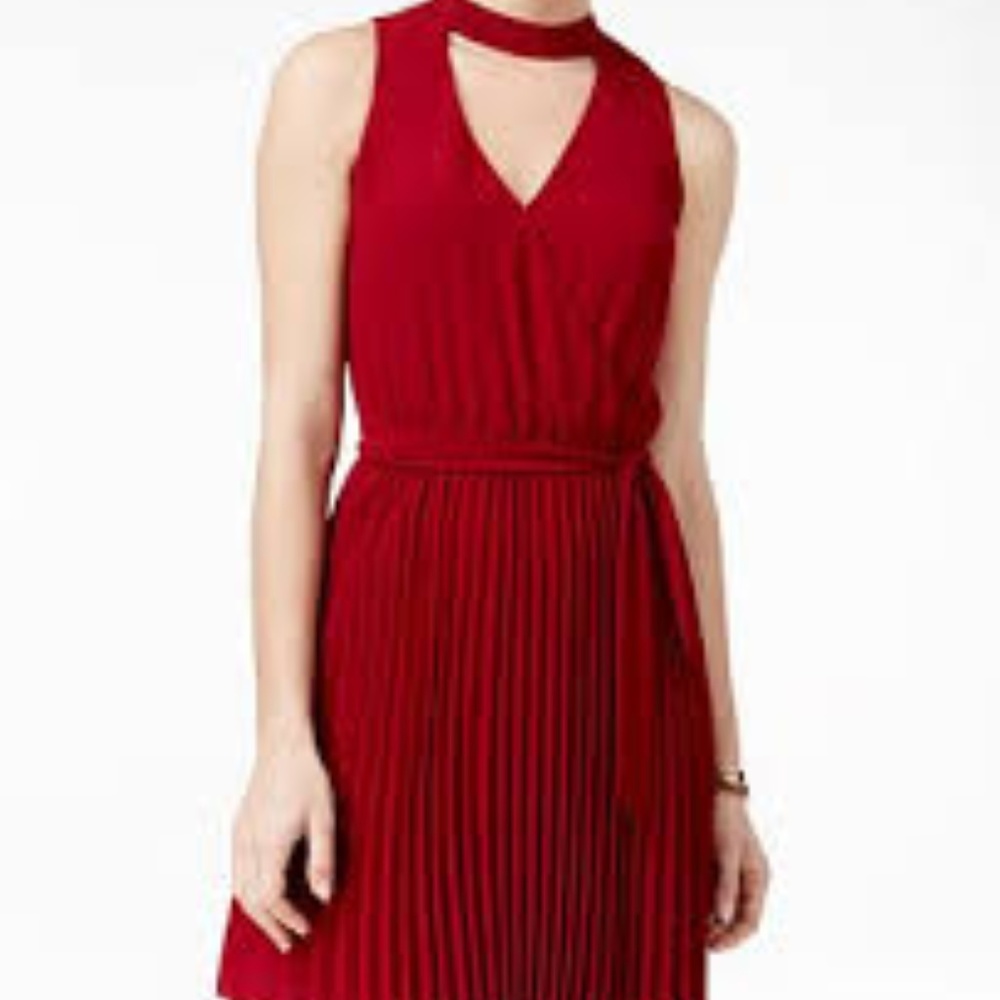 Women-BCX-Juniors-Pleated-A-Line-Dress- Sz S